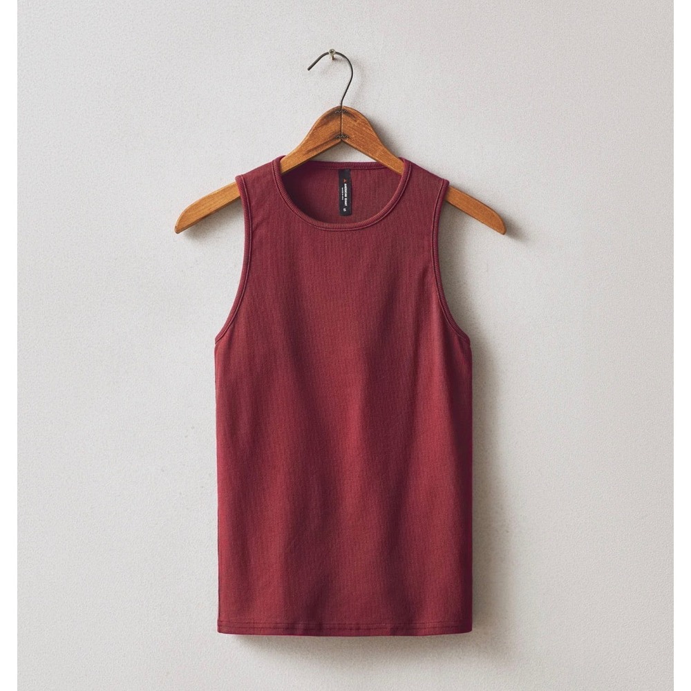 NWOT American Giant Women's Luxe Rib Tank Burgundy XS Stretch